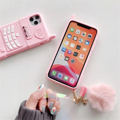 Cute Pink love heart kid girl gift Phone Case For iphone - IDefend