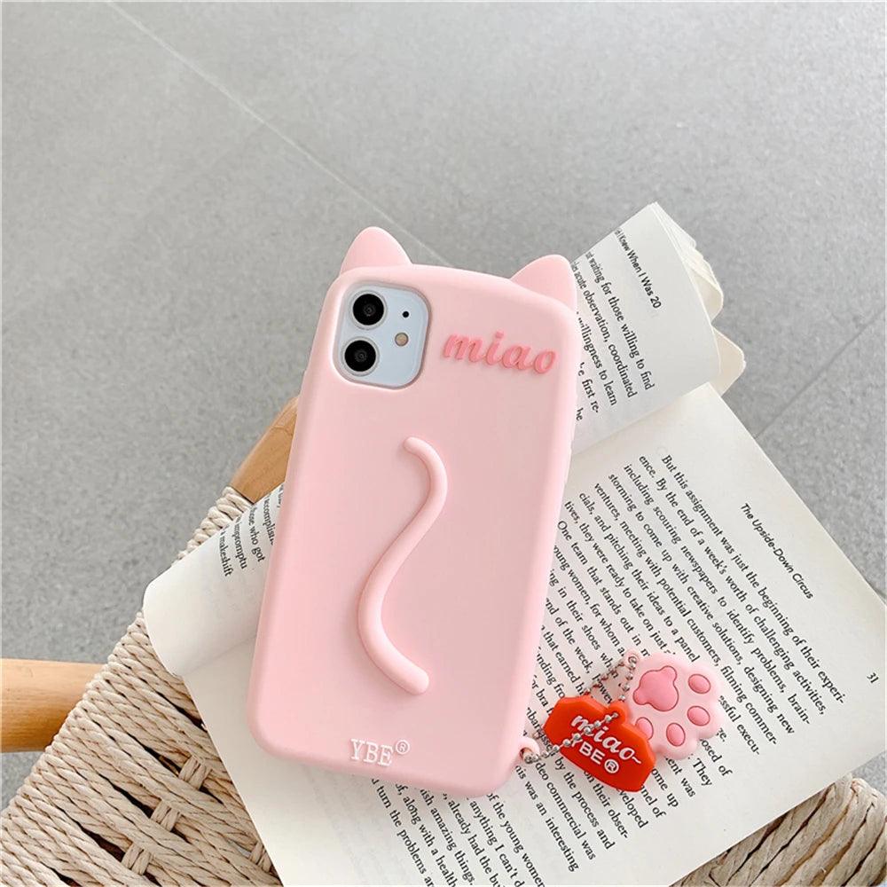 Cute Pink love heart kid girl gift Phone Case For iphone - IDefend