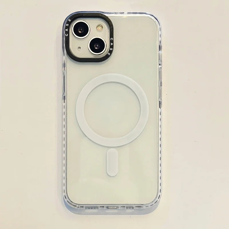 Magnetic Magsafing clear anti-fall case for iphone