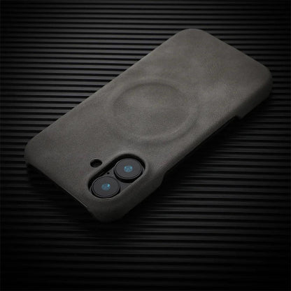 Business Sheepskin Leather Magnetic Phone Case For iPhone - IDefend