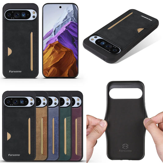 Luxury Wallet Flip Cover For Google Pixel 9 Phone