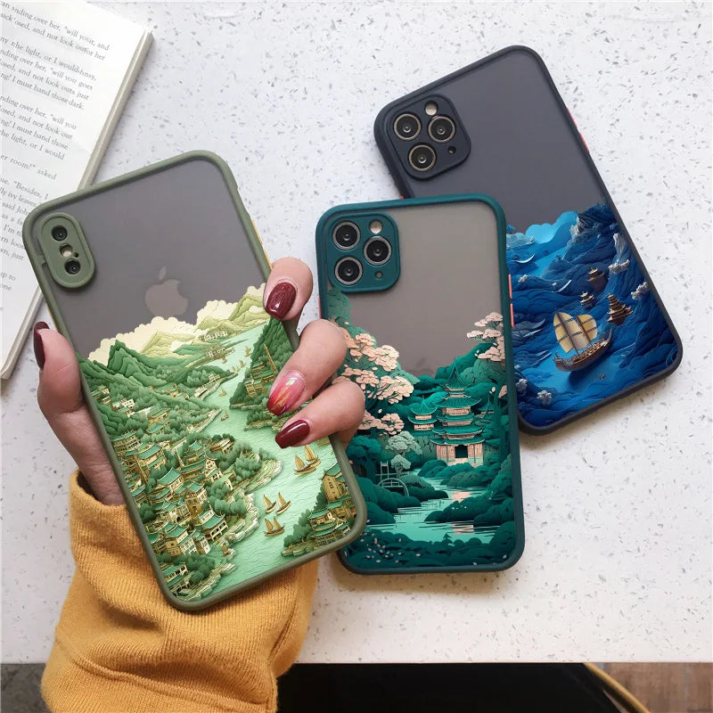 Fashion Magnificent Mountains And Rivers Scenery Phone Case For iPhone