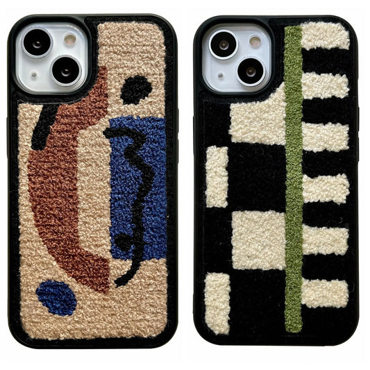 Nichevintage Autumn/winter Plaid Fleece Suitable For iPhone