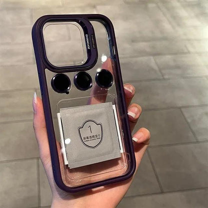Lens Metal Ring Protector Stand Phone Case - IDefend