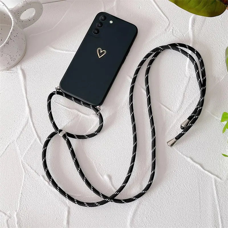 Crossbody Lanyard Silicone Phone Case For Samsung Galaxy