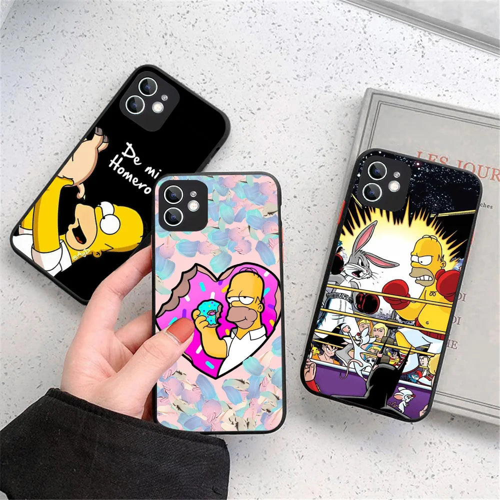 YS-61 Simpson Family Silicone Case For iPhone 0.1 - IDefend