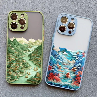 Fashion Magnificent Mountains And Rivers Scenery Phone Case For iPhone - IDefend