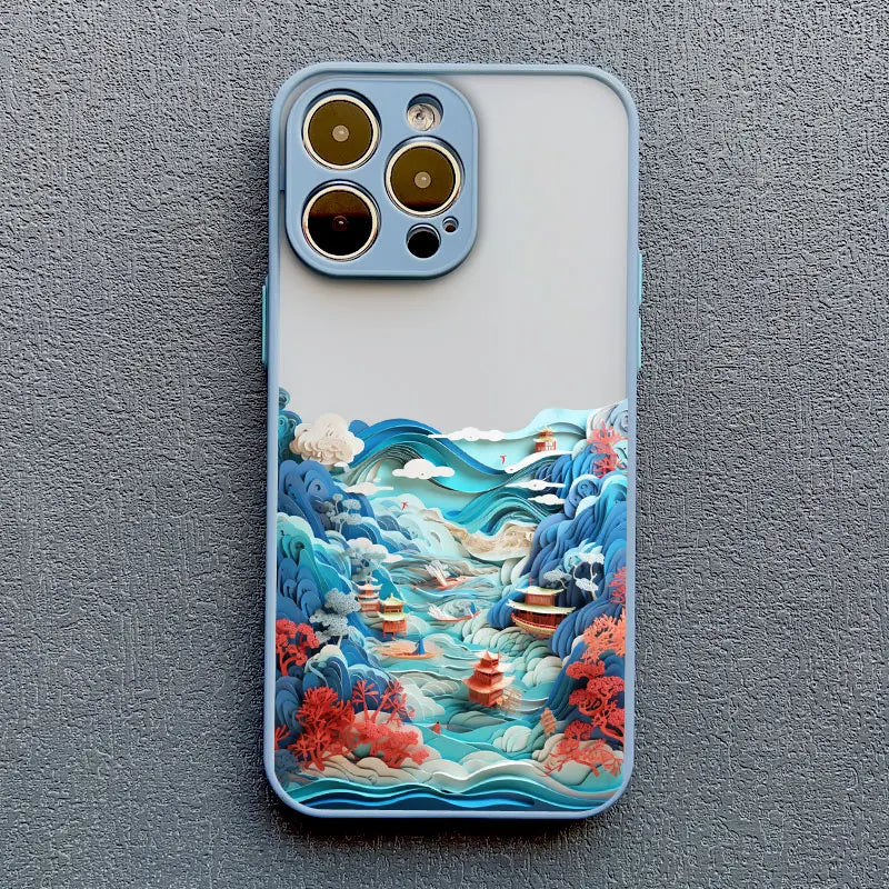 Mountains And Rivers Scenery Phone Case For iPhone