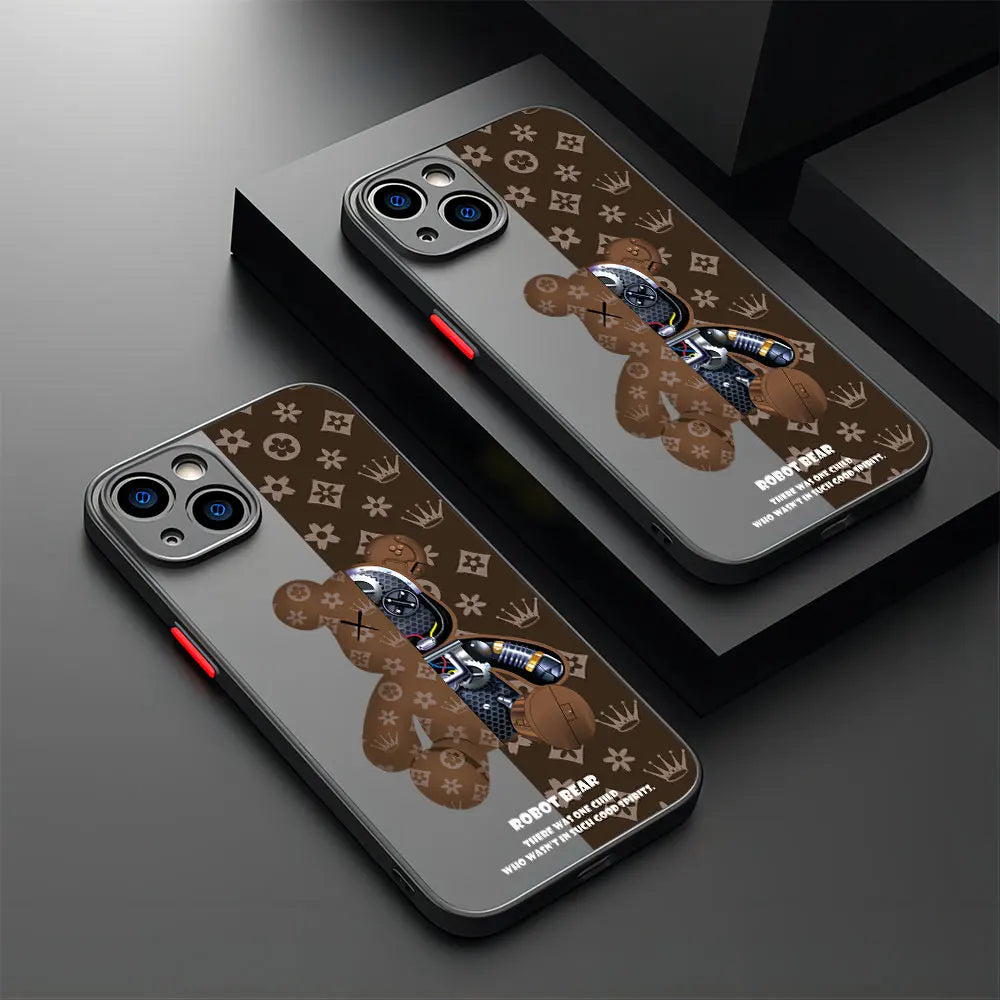 Luxury Robots Bears Armor Matte Phone Case for IPhone - IDefend