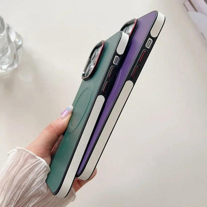 Business Double Color Leather Magsafe Case for iPhone 1 - IDefend