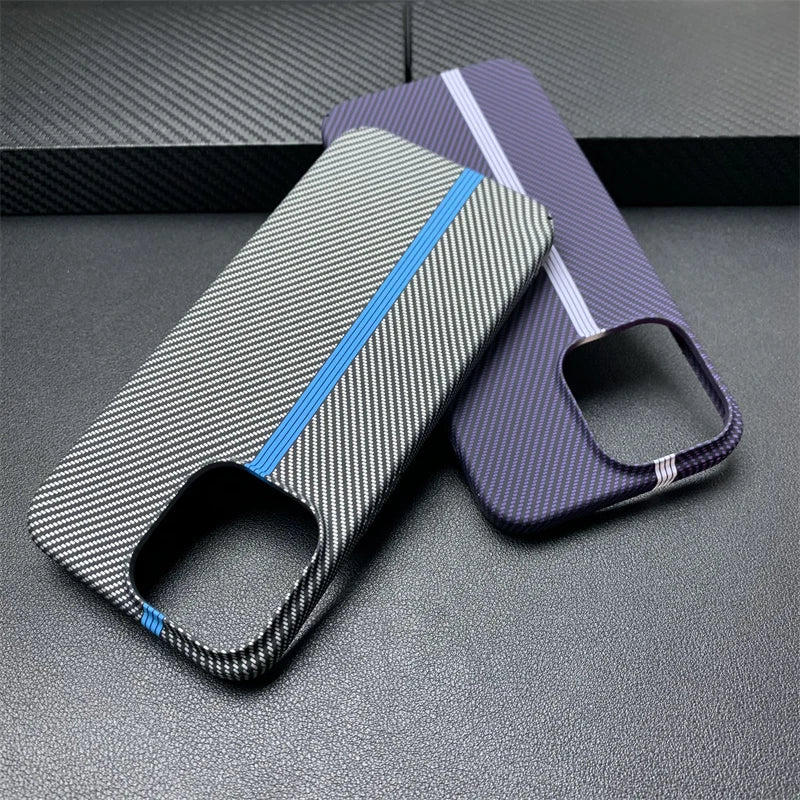 Double Color carbon fibre silicone phone case for iphone