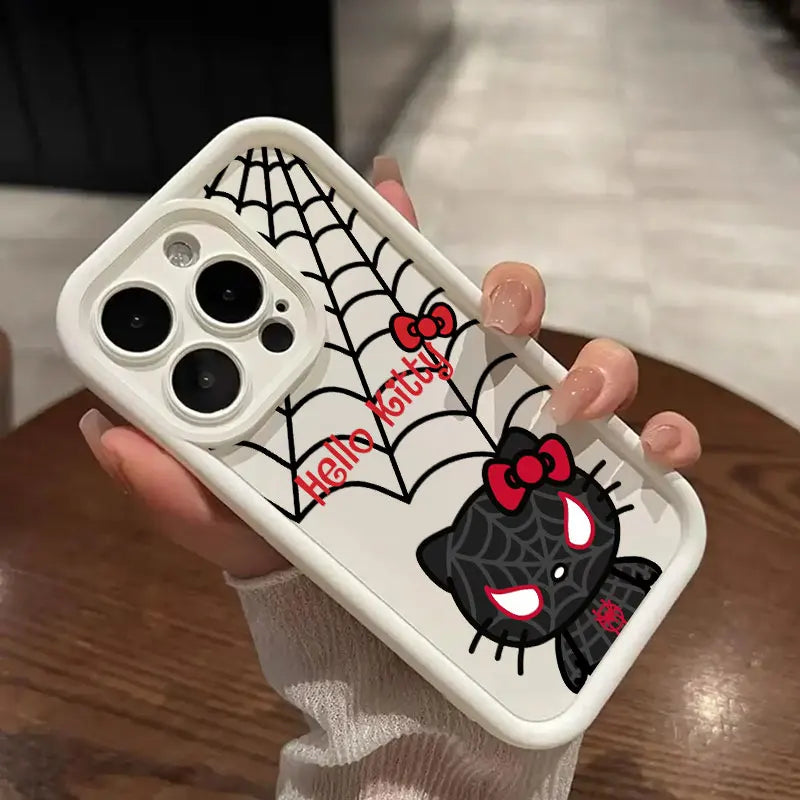 Hello Kitty Spiderman Marvel Phone Case for iPhone 16 Cases iPhone 15 14 13 12 Mini 11 Pro Max 16 Plus XS 15Pro Shockproof Cover