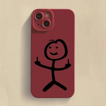 Cartoon Man Matchman Phone Case For iPhone 2 - IDefend