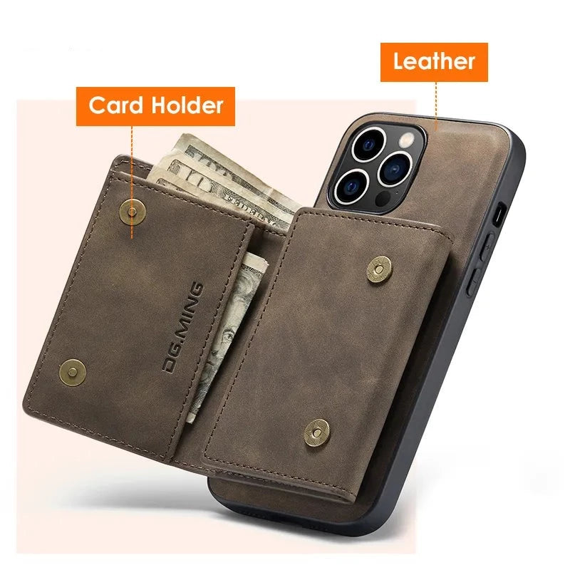 Magnetic Detachable Card Holder Phone Case - IDefend