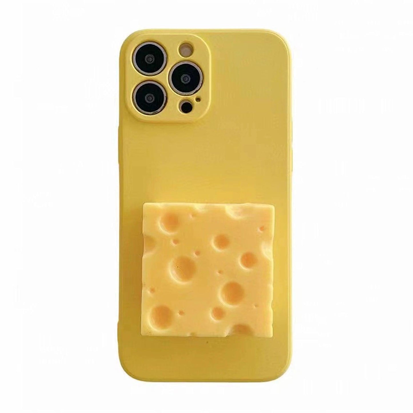 Cute Mouse Cheese Pinch Relieve Stress Soft Silicone Phone Case For iPhone