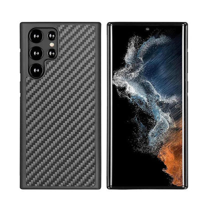 Luxury Gloss Real Carbon Fiber Armor Shockproof Cover for Samsung Galaxy - IDefend