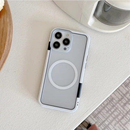 Magnetic Matte Back Panel Phone Case For IPhone - IDefend