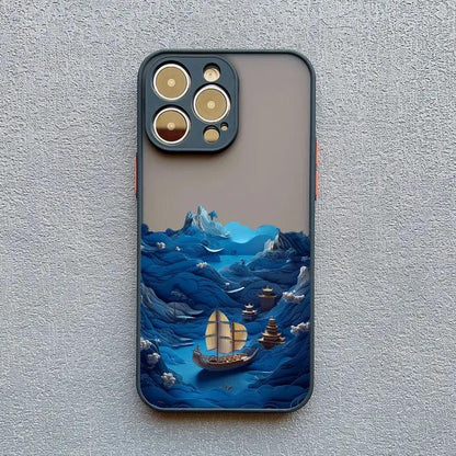 Fashion Magnificent Mountains And Rivers Scenery Phone Case For iPhone - IDefend
