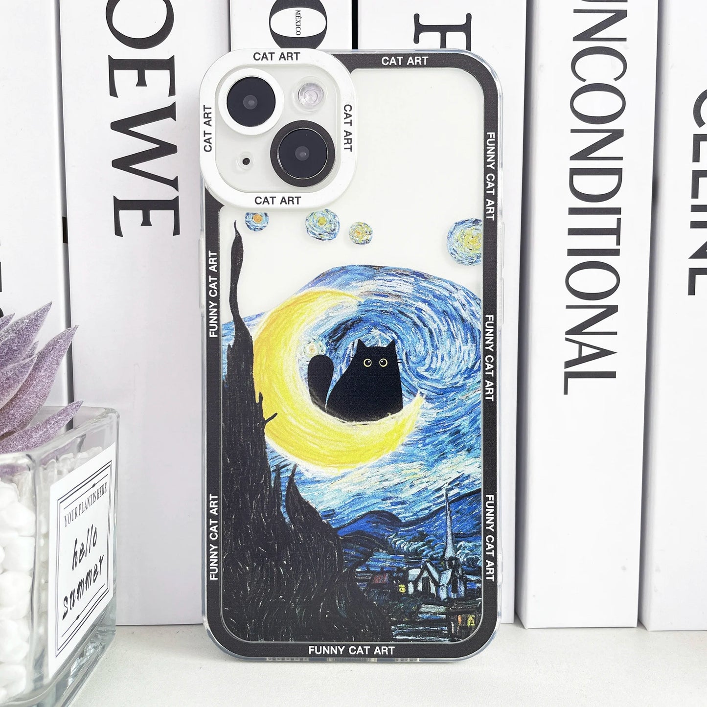 Claude Monet Van Gogh Funny Cat Art Phone Case For iPhone - IDefend