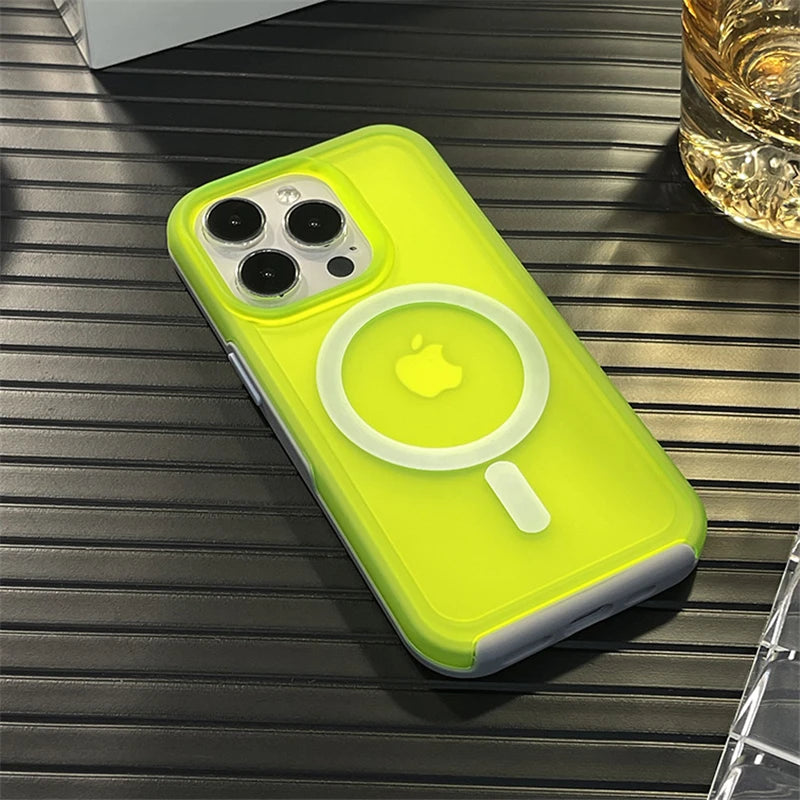 Fluorescence Color Matte For Magsafe Case For iPhone