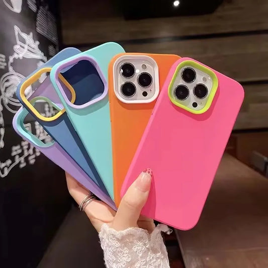 Luxury 3 in 1 Solid Color Detachable Case For iPhone - IDefend