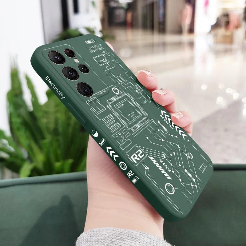 Electronic Lines Phone Case For Samsung Galaxy 0.1 - IDefend