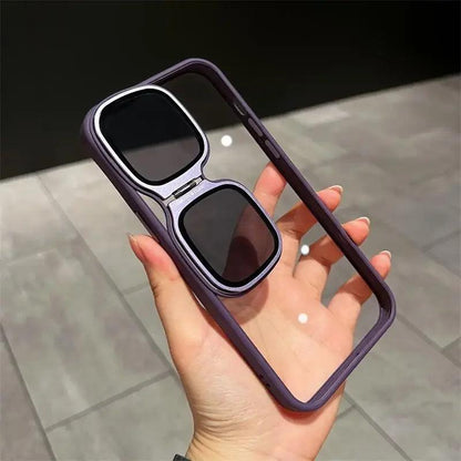 Luxury Transparent Stand Acrylic Case for iPhone - IDefend