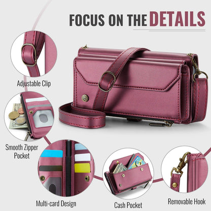 Leather Mobile Phone Case,Card Holder,Crossbody,Protective Cover,Suitable for Samsung Galaxy Z Fold - IDefend