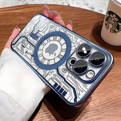 Luxury Circuit Pattern For Magsafe Case For iPhone - IDefend