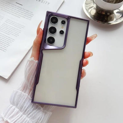 Electroplated Frosting Transparent S24 Plus Phone Case for Samsung Galaxy - IDefend
