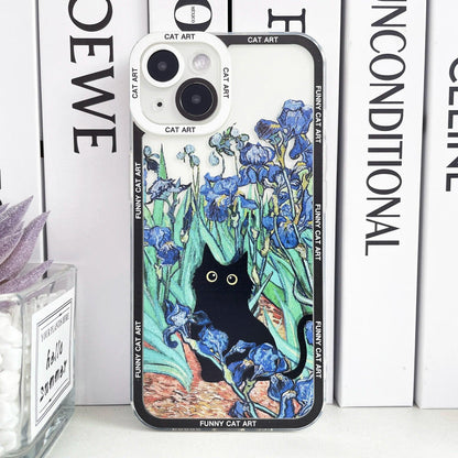 Claude Monet Van Gogh Funny Cat Art Phone Case For iPhone 1 - IDefend