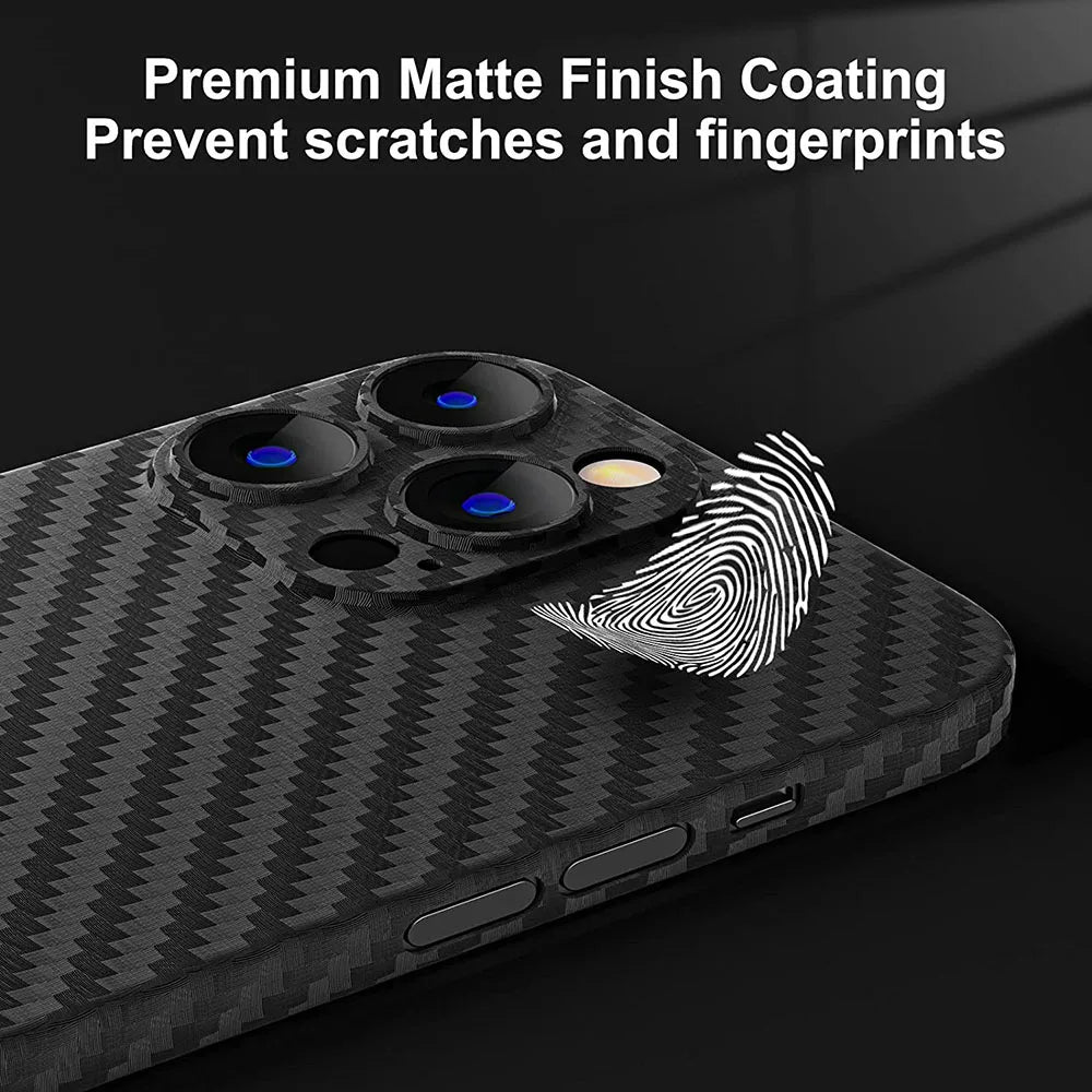 Carbon Fiber Texture Phone Case For iPhone