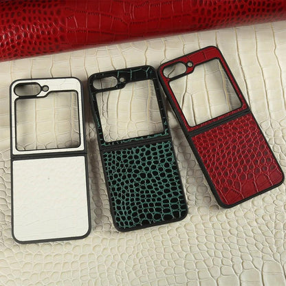 Luxury Hand Crafted Genuine Leather Case For Samsung Galaxy Z Flip - IDefend