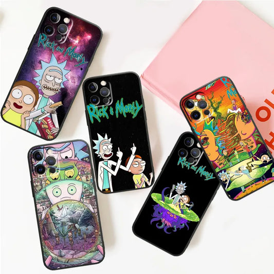 Ricks & Morts Anime Cute Cartoon Phone Case For Apple iPhone - IDefend