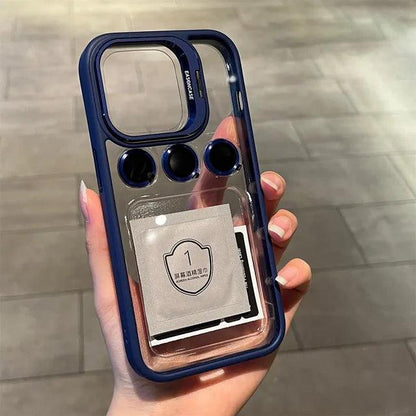 Lens Metal Ring Protector Stand Phone Case - IDefend