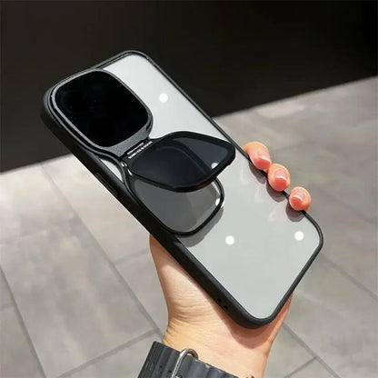 Luxury Transparent Stand Acrylic Case for iPhone - IDefend