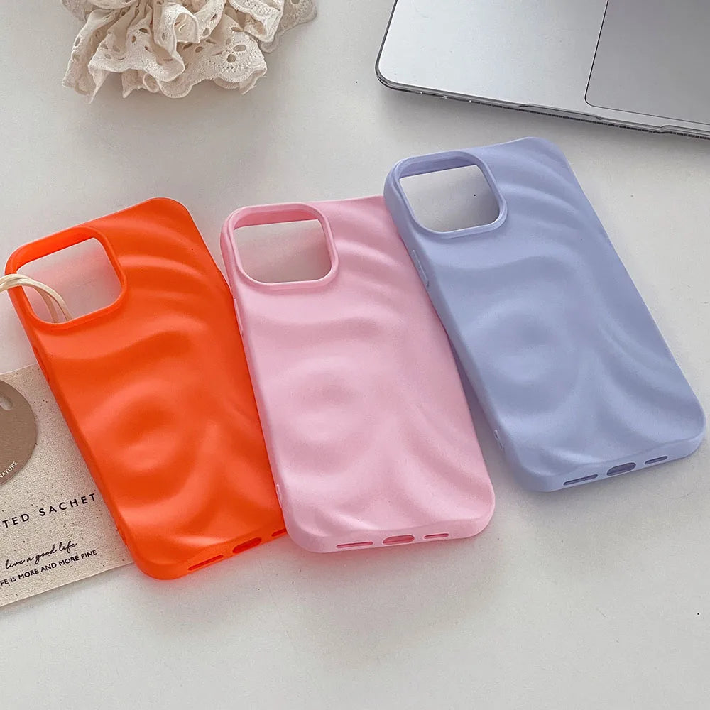 Matte Wrinkle Irregular Case for iPhone