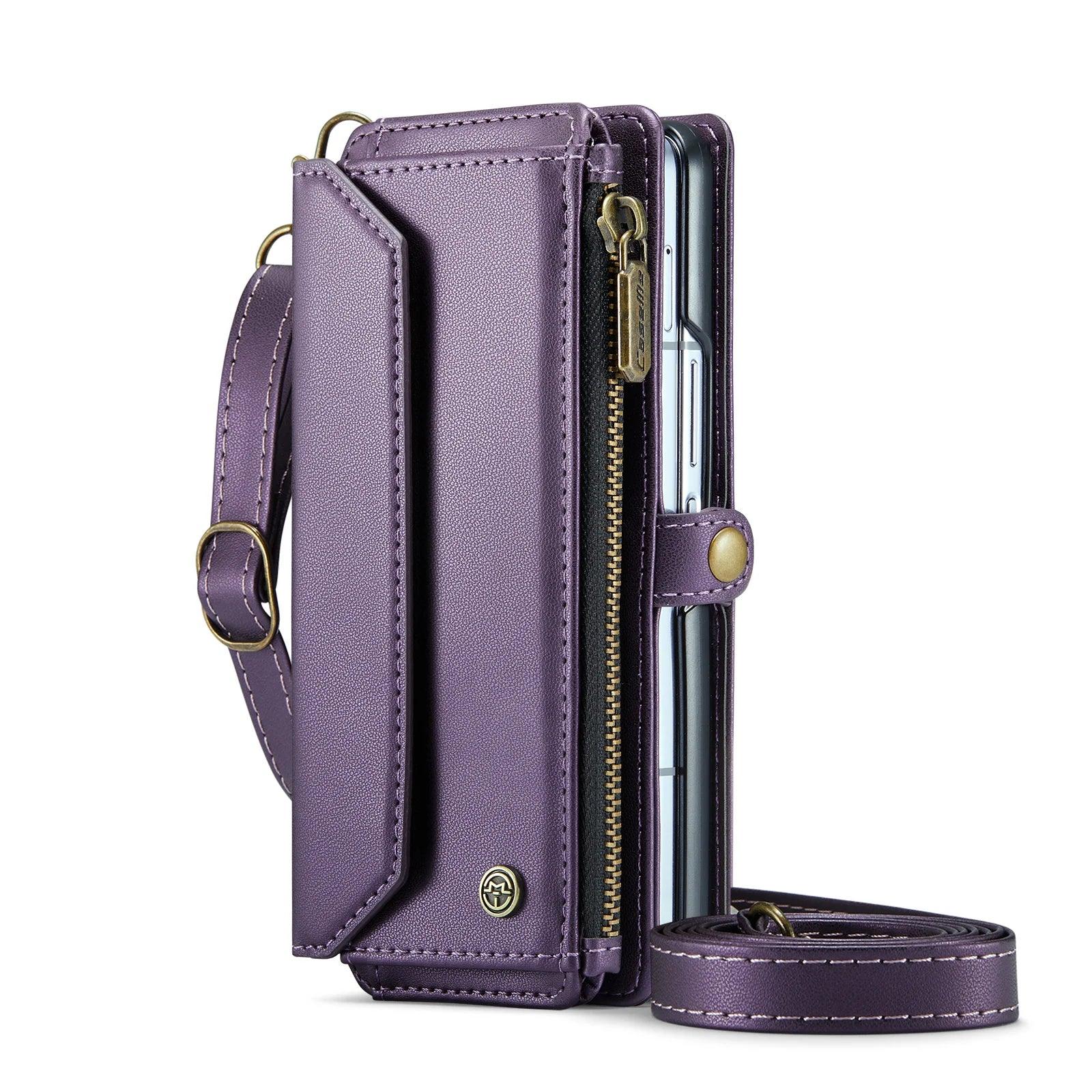 Leather Mobile Phone Case,Card Holder,Crossbody,Protective Cover,Suitable for Samsung Galaxy Z Fold - IDefend