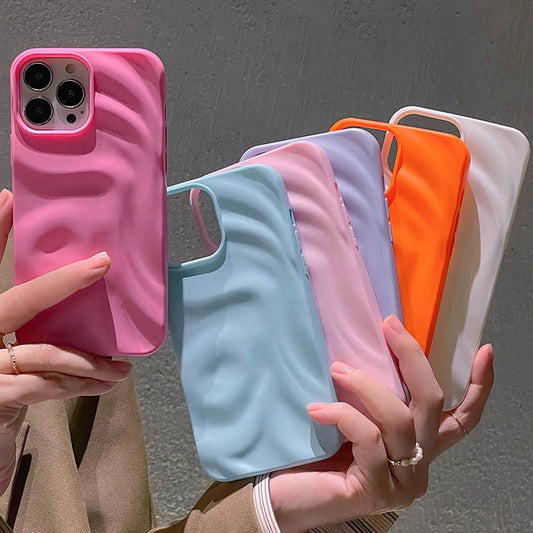 Matte Wrinkle Irregular Case for iPhone