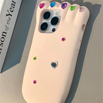 INS Funny Pedicure Manicure Foot Phone Case For iPhone - IDefend