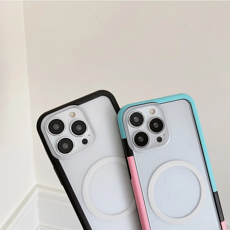 Magnetic Matte Back Panel Phone Case For IPhone