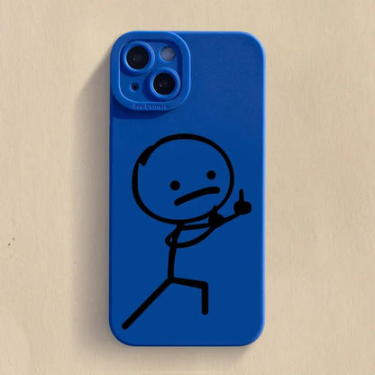 Cartoon Man Matchman Phone Case For iPhone - IDefend
