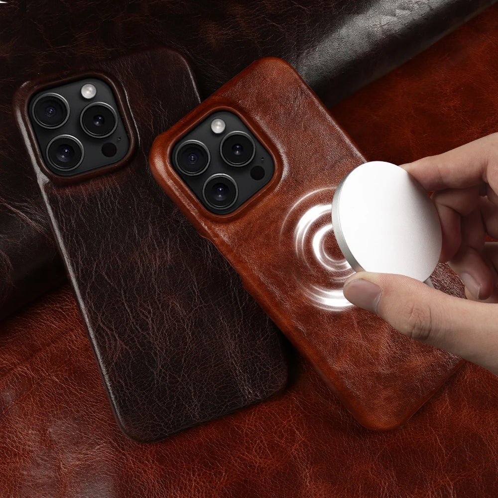 Business Genuine Leather Case for iPhone