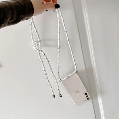 Crossbody Lanyard Silicone Phone Case For Samsung Galaxy 1 - IDefend