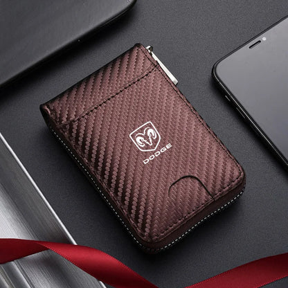 Car Driving Documents ID Card Holder Purse Wallet Case for Dodge SXT DART Challenger RAM 1500 Charger Avengr Auto Accessories