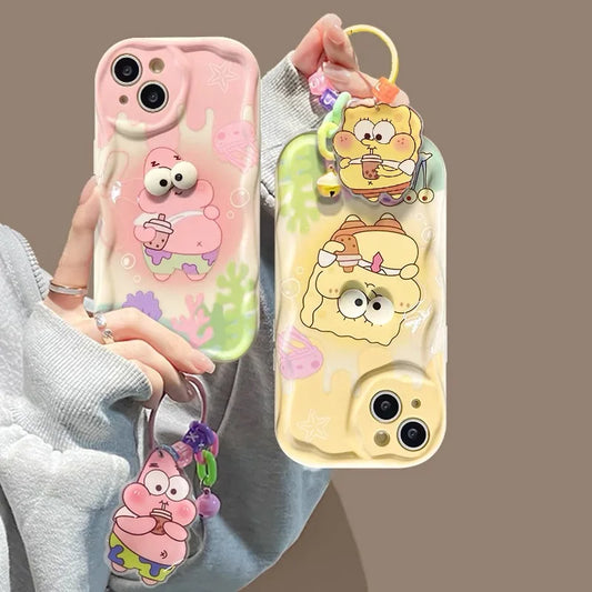 Big Eyes SpongeBob Cartoon TPU Soft Phone Case For iPhone - IDefend