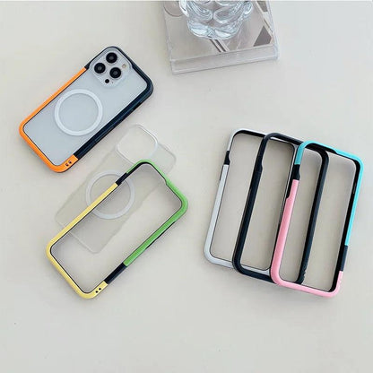 Magnetic Matte Back Panel Phone Case For IPhone - IDefend