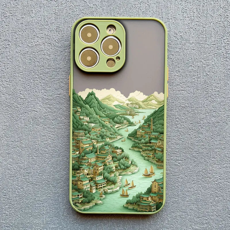 Fashion Magnificent Mountains And Rivers Scenery Phone Case For iPhone