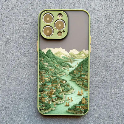 Fashion Magnificent Mountains And Rivers Scenery Phone Case For iPhone - IDefend