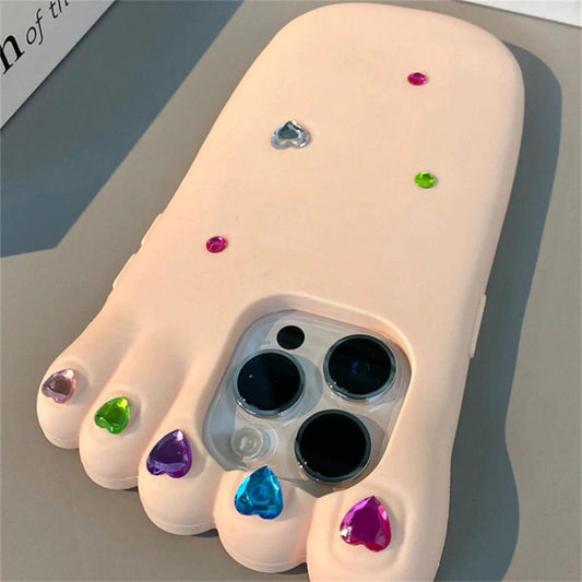 INS Funny Pedicure Manicure Foot Phone Case For iPhone - IDefend